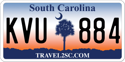 SC license plate KVU884