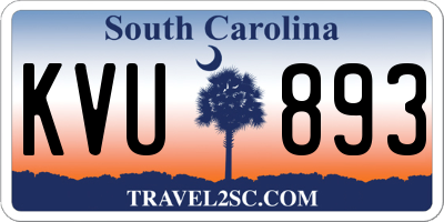 SC license plate KVU893