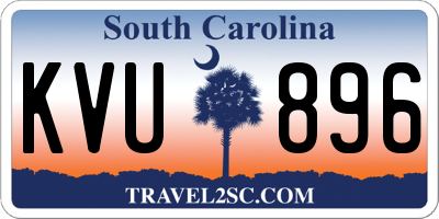 SC license plate KVU896