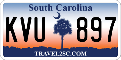 SC license plate KVU897