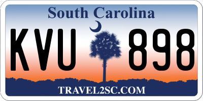 SC license plate KVU898