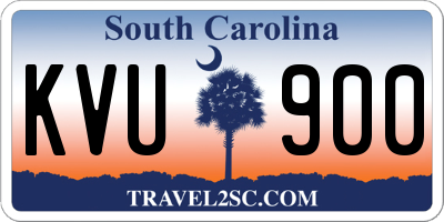SC license plate KVU900