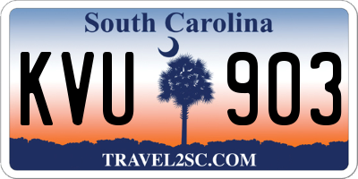 SC license plate KVU903