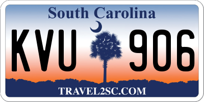 SC license plate KVU906