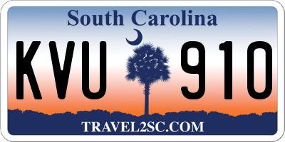 SC license plate KVU910