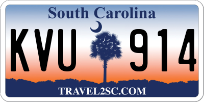 SC license plate KVU914
