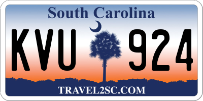 SC license plate KVU924