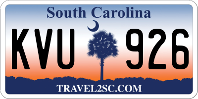 SC license plate KVU926