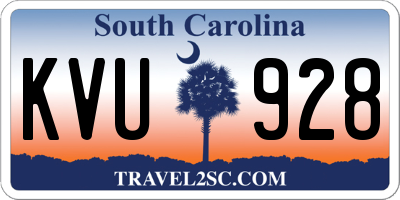 SC license plate KVU928