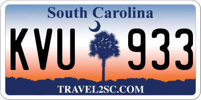 SC license plate KVU933