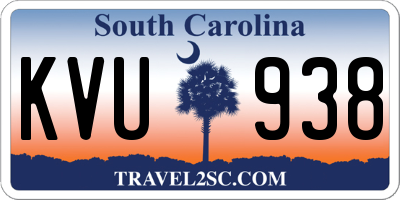 SC license plate KVU938