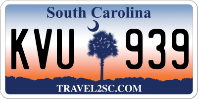 SC license plate KVU939