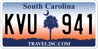 SC license plate KVU941