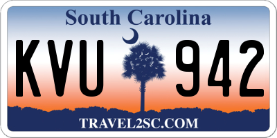 SC license plate KVU942