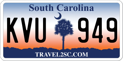 SC license plate KVU949