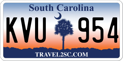 SC license plate KVU954
