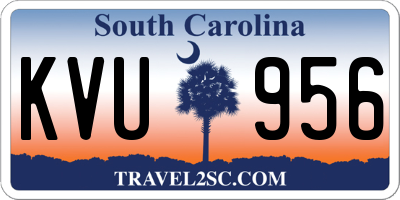 SC license plate KVU956