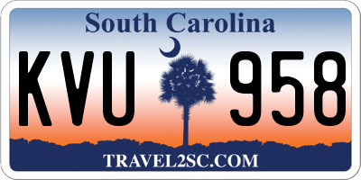 SC license plate KVU958
