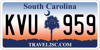 SC license plate KVU959