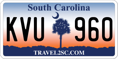 SC license plate KVU960
