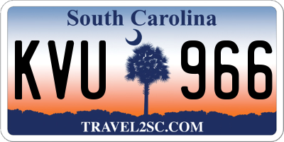SC license plate KVU966