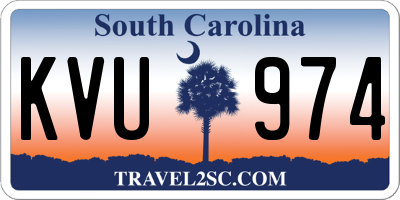 SC license plate KVU974