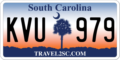 SC license plate KVU979