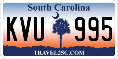 SC license plate KVU995