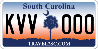 SC license plate KVV000