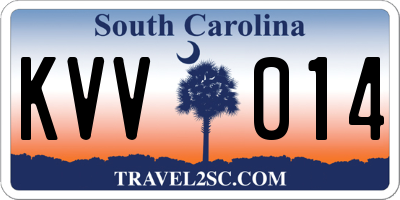 SC license plate KVV014