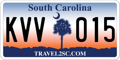SC license plate KVV015