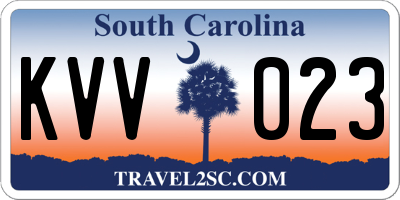 SC license plate KVV023