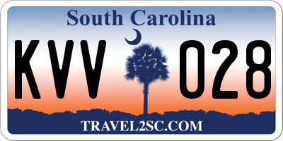 SC license plate KVV028