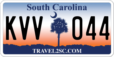 SC license plate KVV044