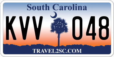 SC license plate KVV048