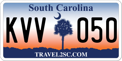 SC license plate KVV050