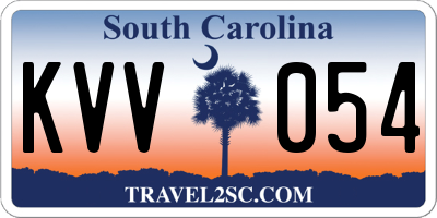 SC license plate KVV054