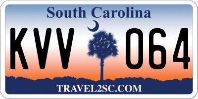 SC license plate KVV064