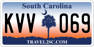 SC license plate KVV069