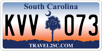 SC license plate KVV073