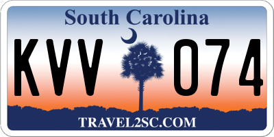 SC license plate KVV074