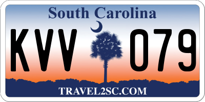 SC license plate KVV079