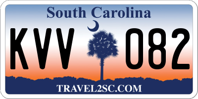 SC license plate KVV082