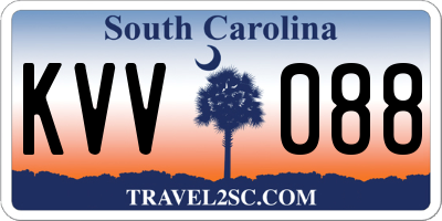 SC license plate KVV088
