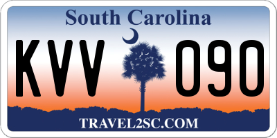 SC license plate KVV090