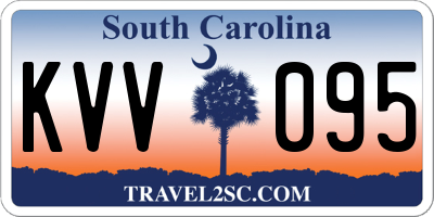 SC license plate KVV095