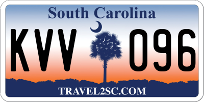 SC license plate KVV096