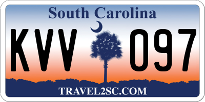 SC license plate KVV097
