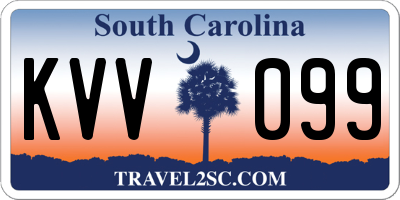 SC license plate KVV099