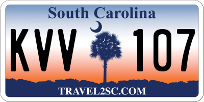 SC license plate KVV107